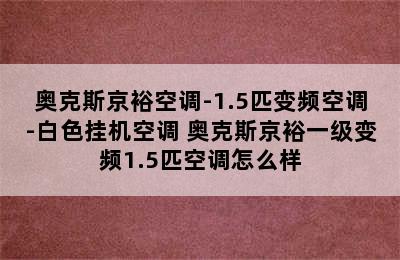 奥克斯京裕空调-1.5匹变频空调-白色挂机空调 奥克斯京裕一级变频1.5匹空调怎么样